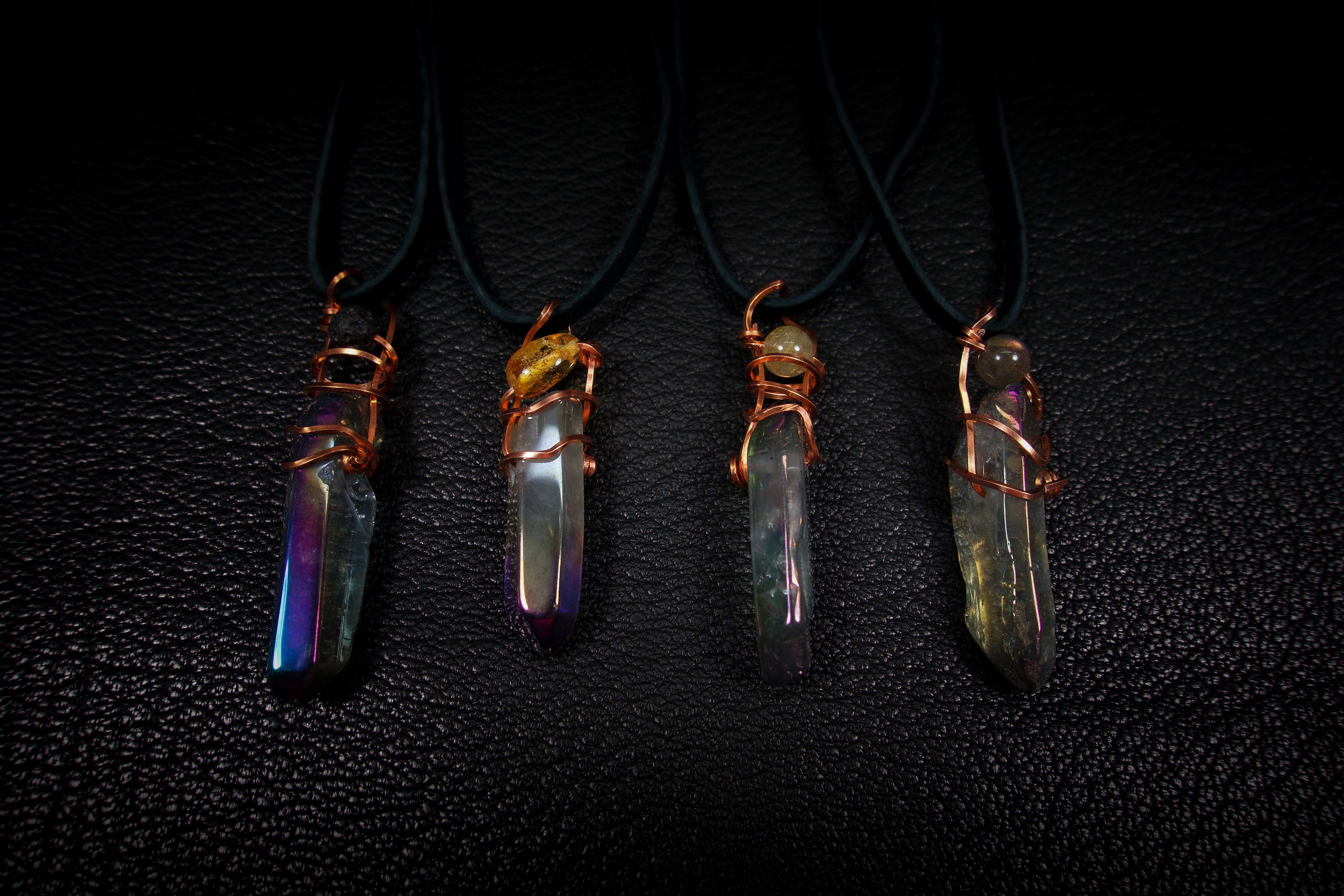 Titanium Crystal Pendants