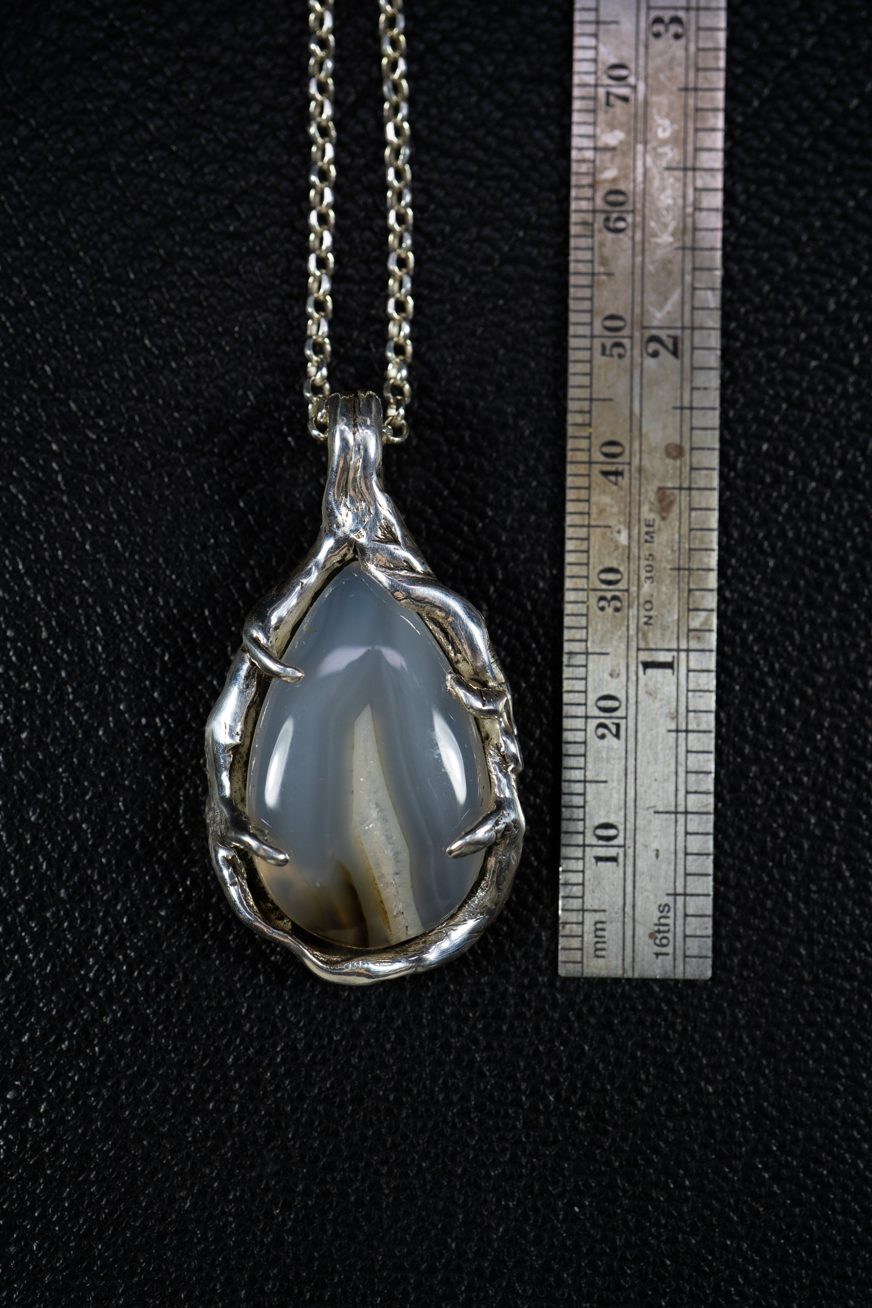 Glacier (Montana Agate, Sterling Silver Pendant)