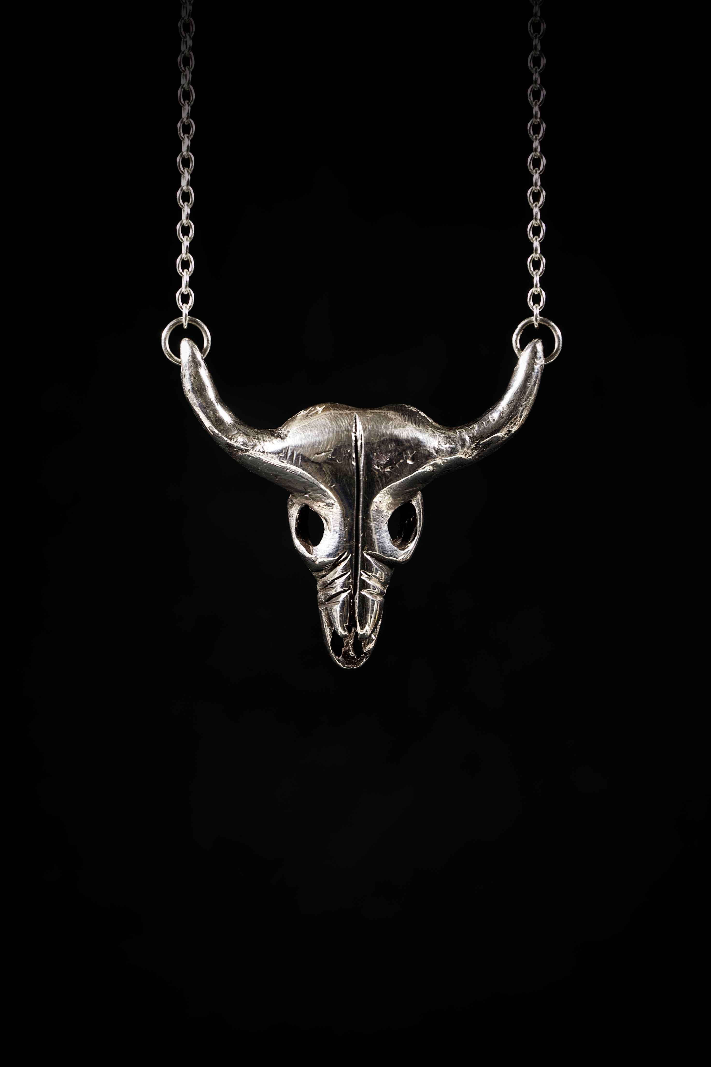 Buffalo Skull Pendant (Sterling Silver or Gold)