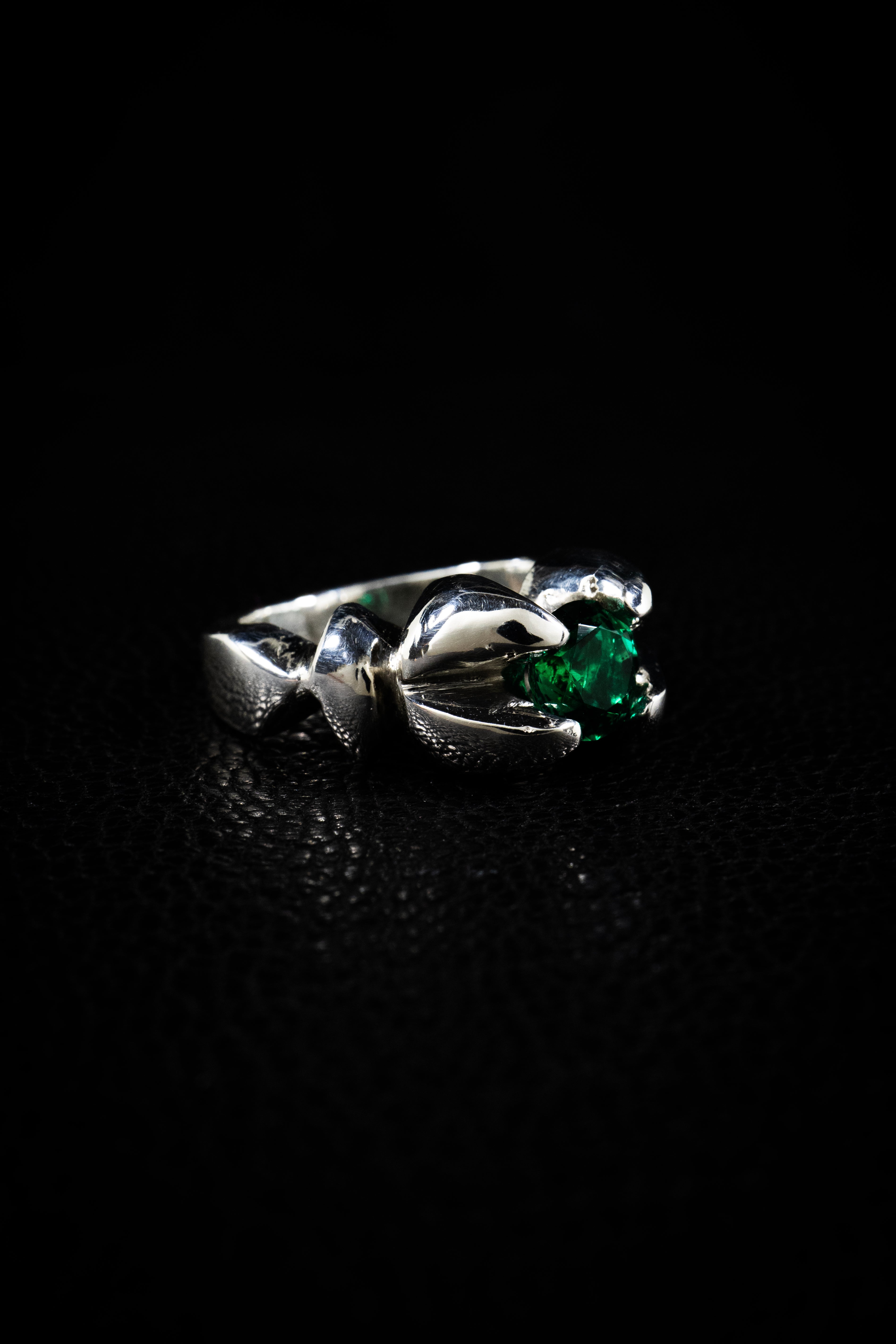 Forest (Emerald, Sterling Silver or Gold Ring)