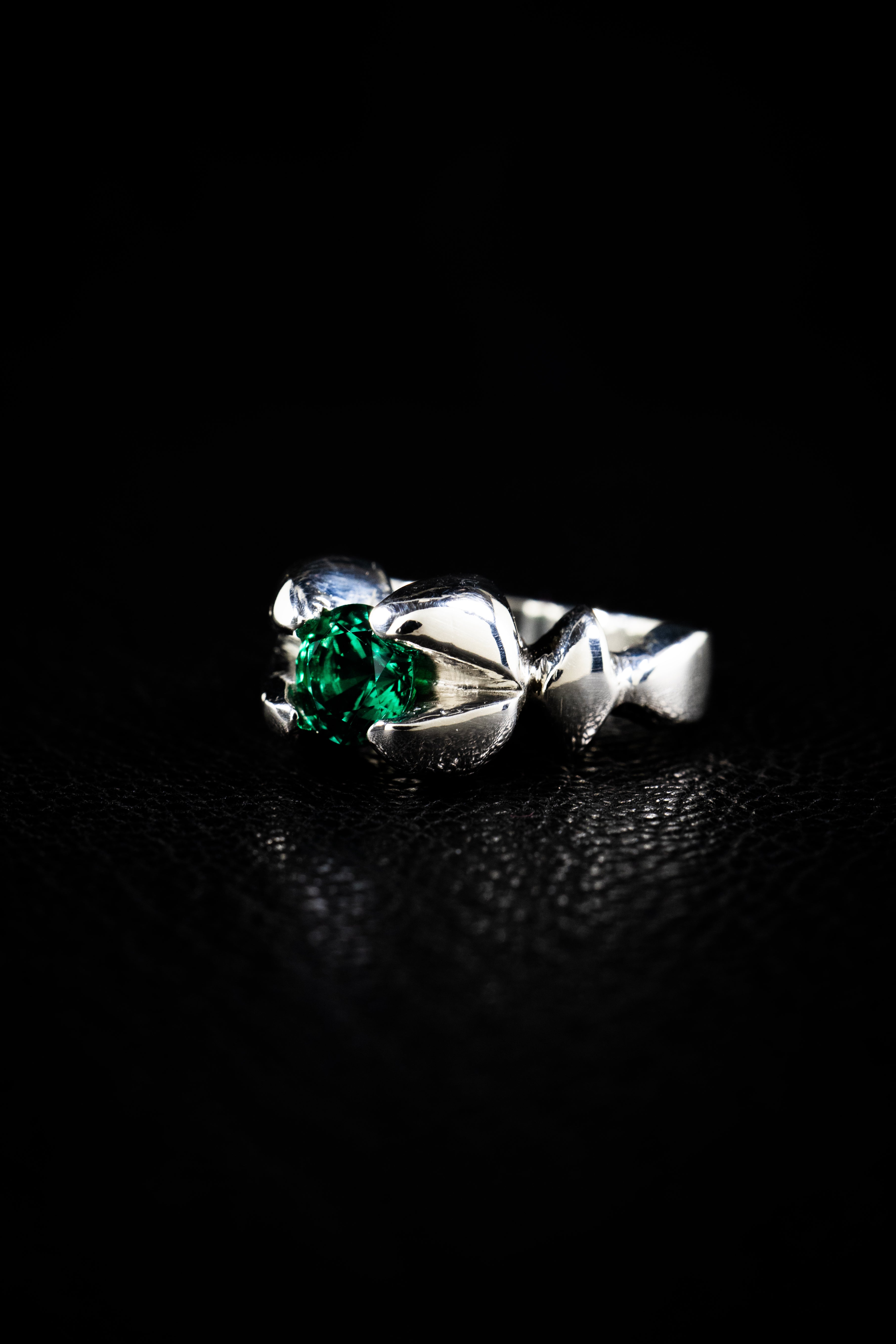 Forest (Emerald, Sterling Silver or Gold Ring)