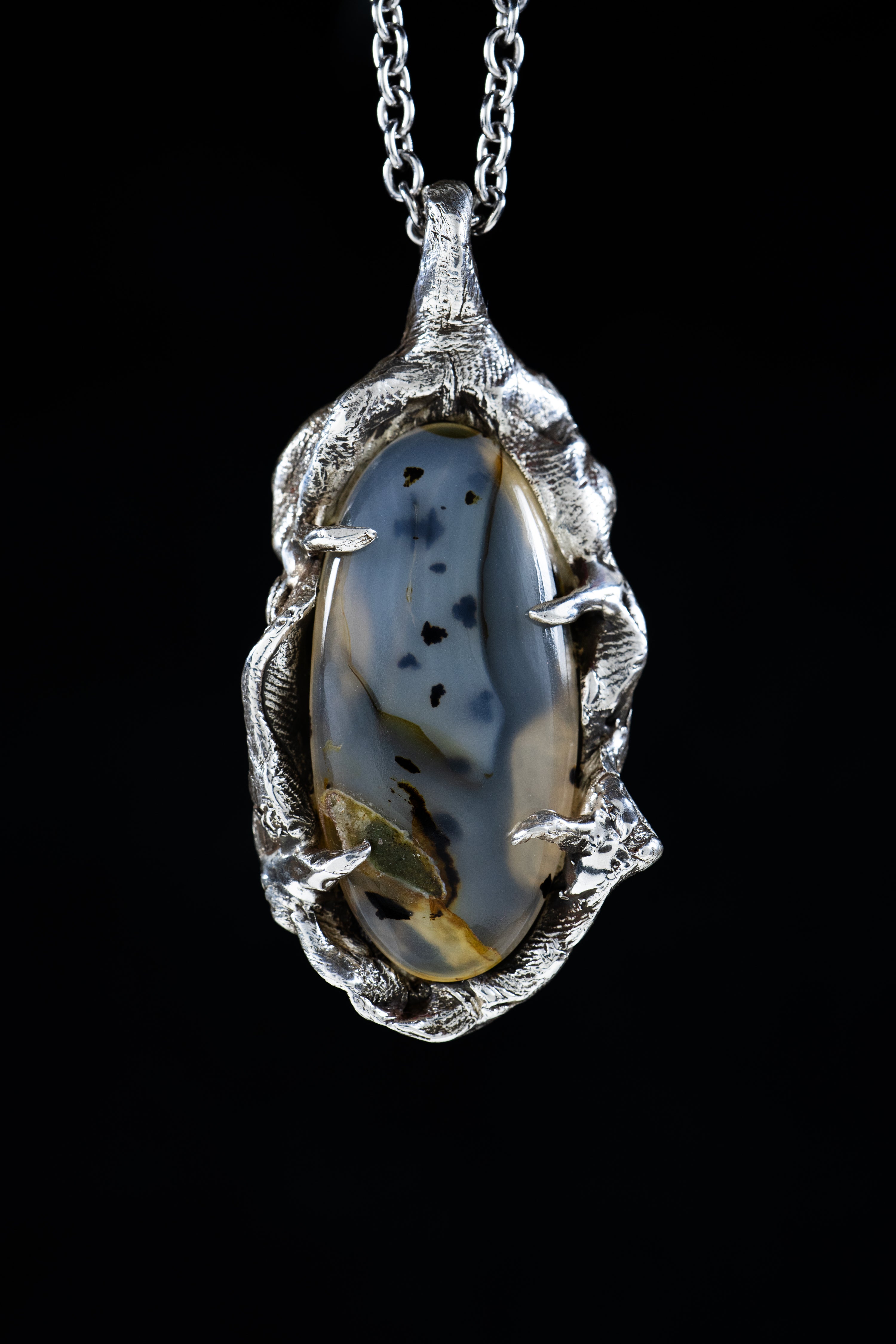 New Mexico Agate and Sterling Pendant outlets - Thuderegg Agate and Sterling Silver Pendant