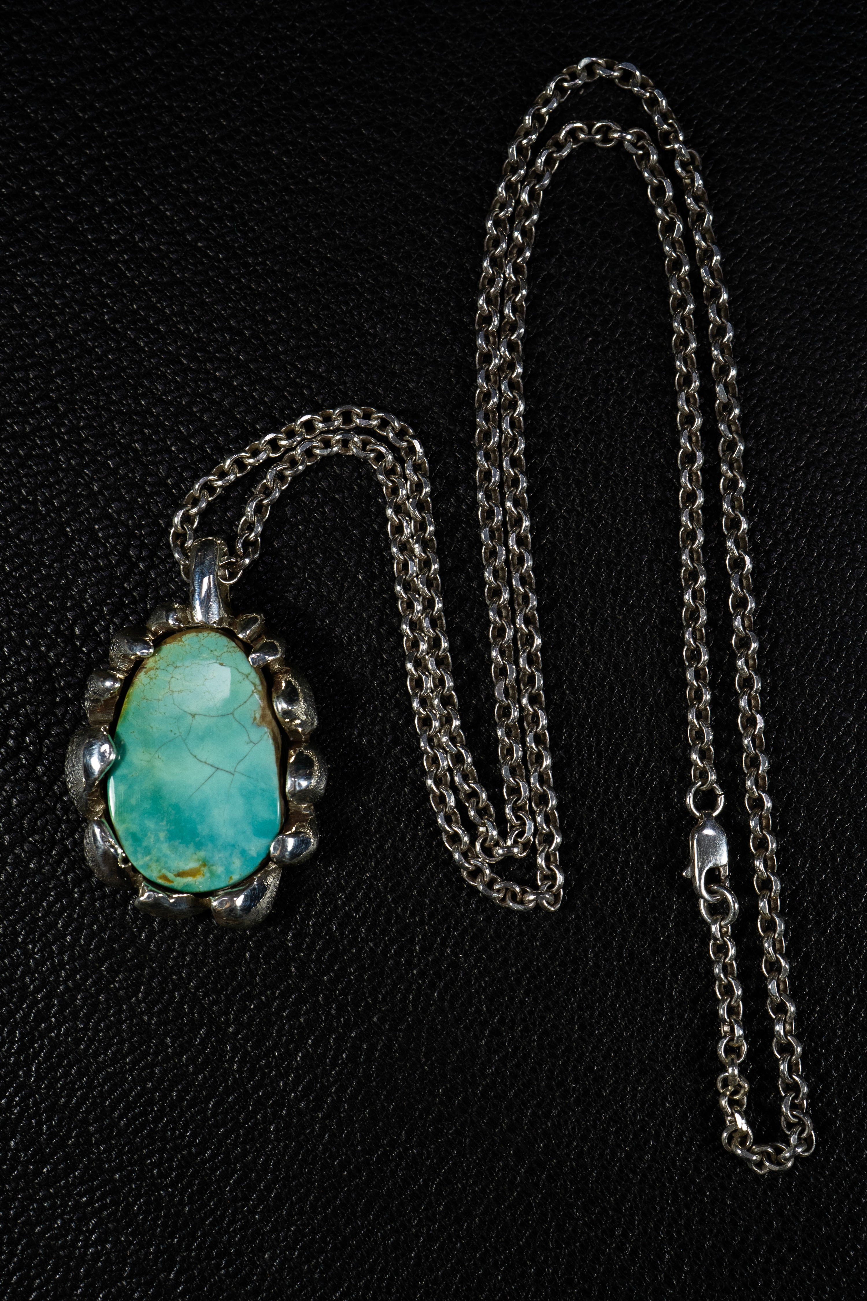 River Valley (Manassa Turquoise, Sterling Silver Pendant)