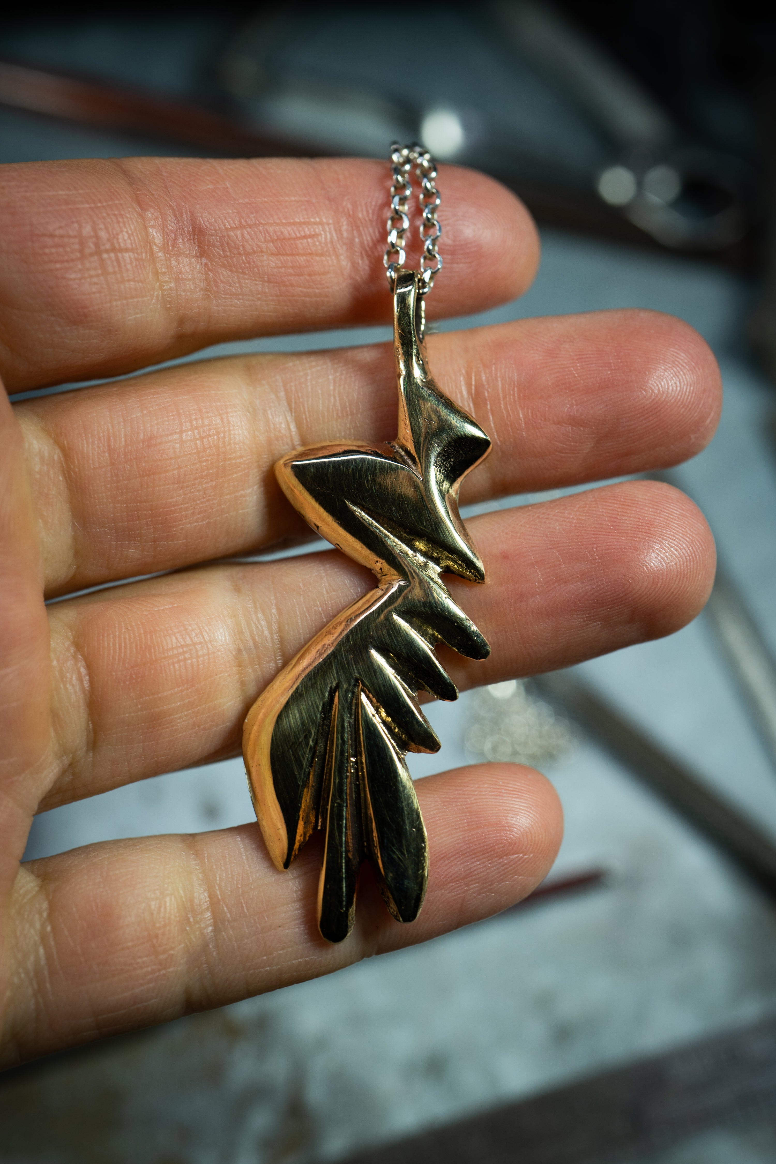 Wing Pendant (Sterling Silver or Gold)