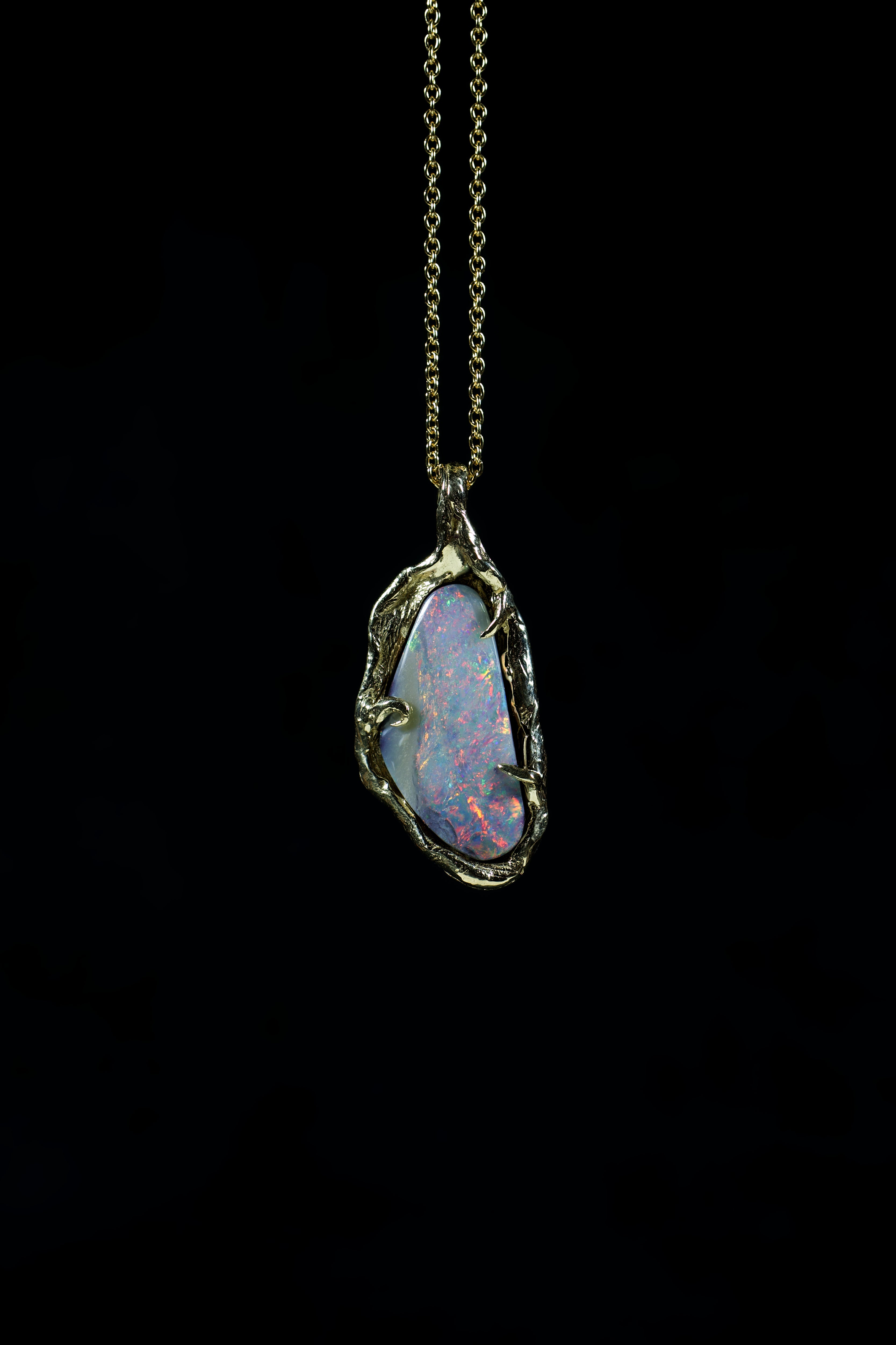 Genuine carved opal top Pendant